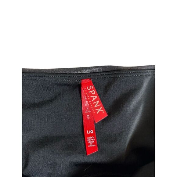 SPANX pleather -esque leggings Womens large NWOT New without tags - Picture 2 of 5